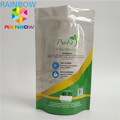 Çay / Kahve İçin Mühürlü Gıda Sınıfı Stand Up Fermuarlı Kese Plastik Isı