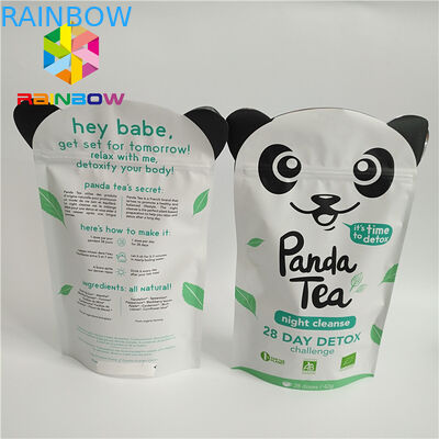 Çevre dostu alüminyum folyo stand up çanta, çay protein tozu için plastik torba paketleme.