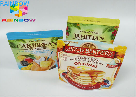 Peynir altı suyu proteini tozu çanta ambalaj / saf alüminyum folyo Peynir altı suyu proteini tozu ambalaj pabuçları / stand up kilitli çanta