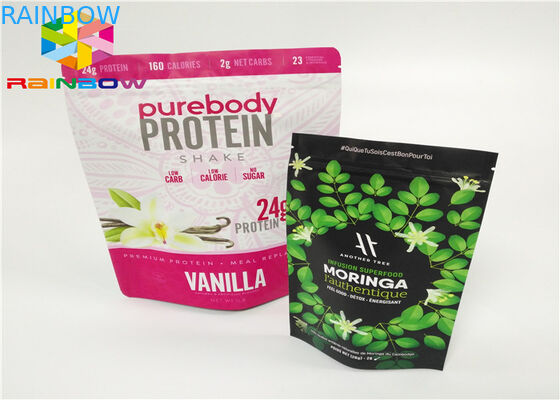 Peynir altı suyu proteini tozu çanta ambalaj / saf alüminyum folyo Peynir altı suyu proteini tozu ambalaj pabuçları / stand up kilitli çanta