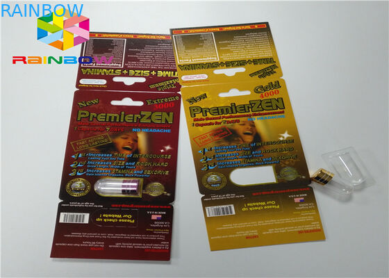 3D Etkisi Çılgın Gergedan 69 Gergedan 7 Kapsül Seks Hapları Kartı erkek geliştirme hap ambalaj kutuları ve blister 3d kartları / kutu