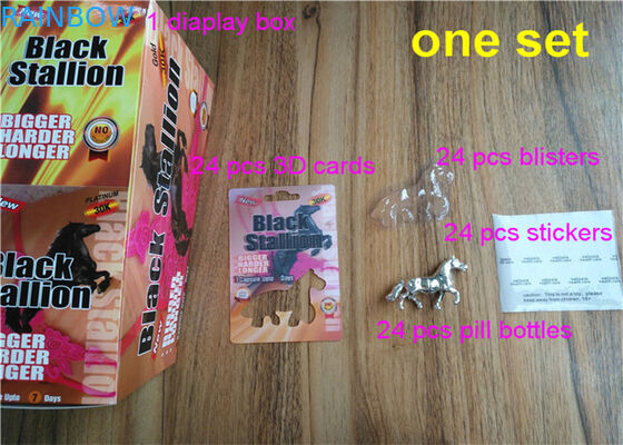 3D Etkisi Çılgın Gergedan 69 Gergedan 7 Kapsül Seks Hapları Kartı erkek geliştirme hap ambalaj kutuları ve blister 3d kartları / kutu