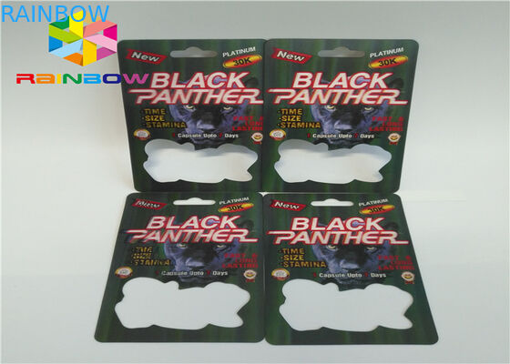 3D Etkisi Çılgın Gergedan 69 Gergedan 7 Kapsül Seks Hapları Kartı erkek geliştirme hap ambalaj kutuları ve blister 3d kartları / kutu