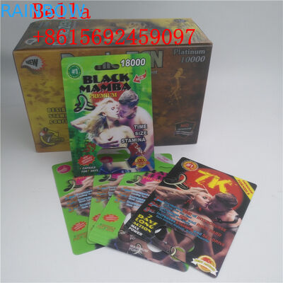 Erkek Geliştirme Kapsül Ambalajı İçin Siyah Plastik Blister Ambalaj