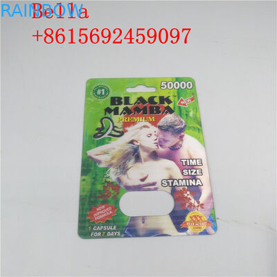 Erkek Geliştirme Kapsül Ambalajı İçin Siyah Plastik Blister Ambalaj