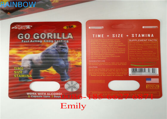 İlaç Endüstrisi için Sıcak Damgalama Kırmızı Goldreallas Blister Ambalaj Ambalaj