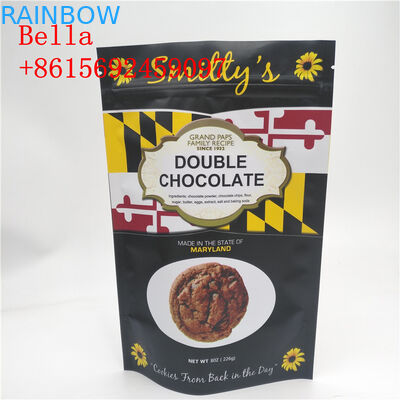 Matt Finish Kilitli Snack Çanta Ambalajı Işık Korumalı Delinme Direnci