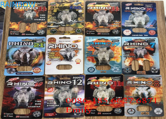 Kabartma Yüzey Etkili Kullanışlı Rhino Pills Blister Ambalaj Ambalajı