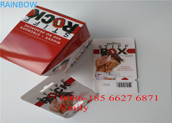 Tüm Doğa FX9000 Penis Güç Kapsülleri İçin Kağıt Malzeme Blister Kart Ambalajı