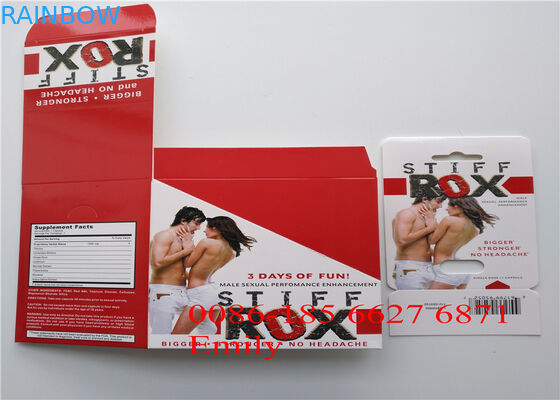 Tüm Doğa FX9000 Penis Güç Kapsülleri İçin Kağıt Malzeme Blister Kart Ambalajı