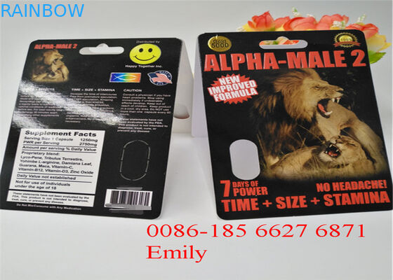 Max Man Kapsül Paketinin Geliştirilmesi İçin OEM Blister Kart Ambalajı