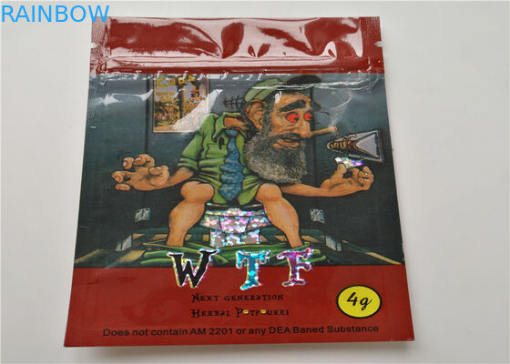 Küçük Tabakalı Bitkisel Tütsü Ambalajı Özel Logo, Alüminyum Tabakalı Lamine Baskılı