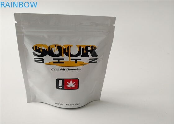 Buttom Kapatma Bitkisel Tütsü Ambalajı Hava Geçirmez Fermuar Contalı Gravür Baskı