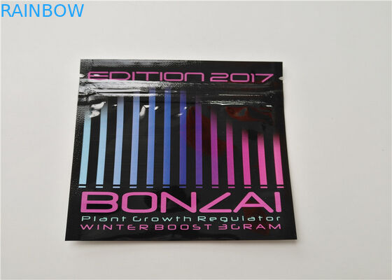 Buttom Kapatma Bitkisel Tütsü Ambalajı Hava Geçirmez Fermuar Contalı Gravür Baskı