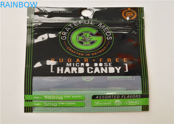 Buttom Kapatma Bitkisel Tütsü Ambalajı Hava Geçirmez Fermuar Contalı Gravür Baskı