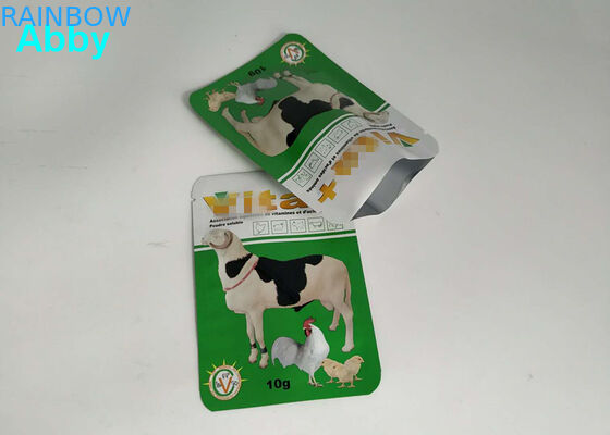 Quad Seal Tear Pet Food Bag Özellik Boyutu Tavuk / Sığır / Koyun Yemleri için