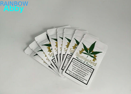 Baskı Altın Mat Alüminyum Folyo Çantalar Gaz Bariyeri Yan Kıskaç 10000 Adedi