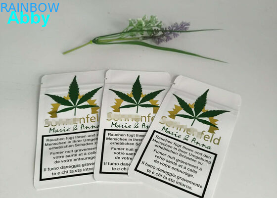 Özelleştirilmiş Malzeme ile Altın Baskı Açılıp Kapanabilir Plastik Torbalar CMYK Renk