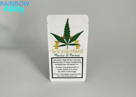 Özelleştirilmiş Malzeme ile Altın Baskı Açılıp Kapanabilir Plastik Torbalar CMYK Renk