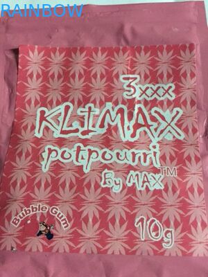 Koku Korumalı Bitkisel Tütsü Ambalajı, Gıda Ambalajında ​​Plastik Fermuar Çanta