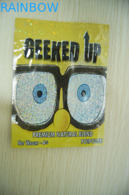 Amber Yaprak Bitkisel Tütsü Ambalajı, Güvenlik Üçlü Conta Kılıfı 4g