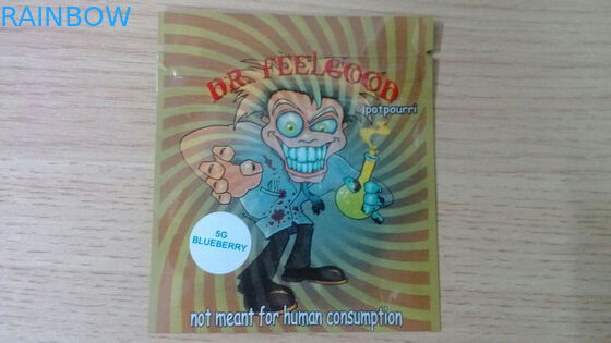 Amber Yaprak Bitkisel Tütsü Ambalajı, Güvenlik Üçlü Conta Kılıfı 4g