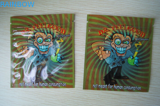 Amber Yaprak Bitkisel Tütsü Ambalajı, Güvenlik Üçlü Conta Kılıfı 4g