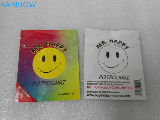 CBD Ürünü İçin Gıda Sınıfı Plastik Fermuarlı Çanta 8 Renk 46 * 33 * 30cm