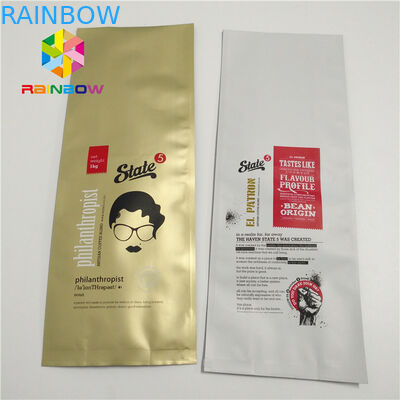 Büyük Boy Plastik Torbalar Paketleme, Valf Quad Seal Tarafı ile Alüminyum Folyo Çanta