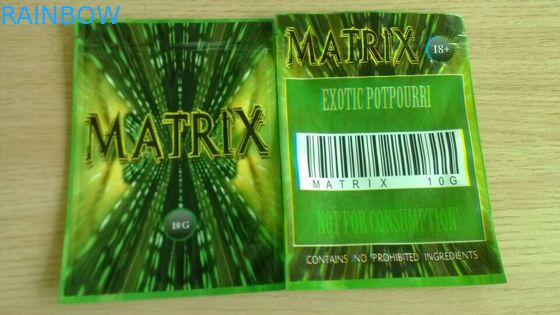 Üç Taraflı Mühür Torbası Mylar Folyo Malzemesi İpper Üstü Saplı