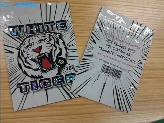 Üç Taraflı Mühür Torbası Mylar Folyo Malzemesi İpper Üstü Saplı