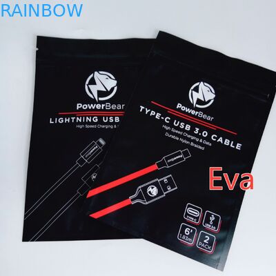 USB Duvar Araç Şarj Paketleri İçin Delikli Plastik Sızdırmaz Çanta Asma