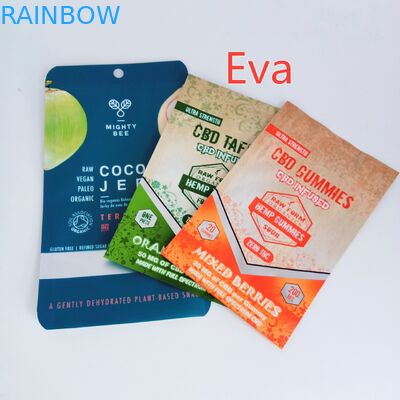 Mylar Fermuar Özel Baskılı Aperatif Çanta Hindistan Cevizi Jerk / Kurutulmuş Meyve İçin Saf Plastik