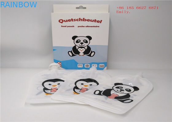 Yeniden Kullanılabilir Emzikli Kese Ambalajı Meyve Suyu İçin Plastik Sıkma Gıda Sınıfı