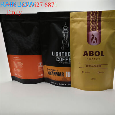 Fermuarlı Folyo Kese Ambalajı 250g 500g Gaz Alma Tek Yönlü Valfler