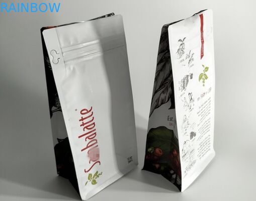 Kahve Endüstrisi için Düz Alt Plastik Torbalar Ambalaj Bloğu Alt