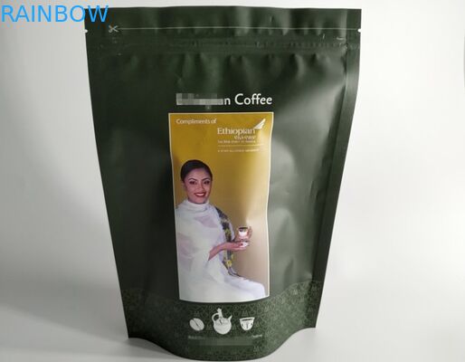 Valf ile Sızdırmazlık Lamine Özel Plastik Torbalar Ambalaj Fermuarlı Üst