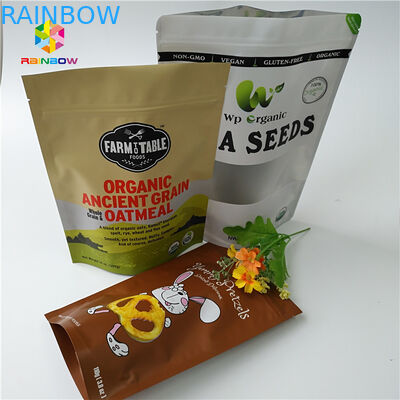 Gıda Sınıfı Protein Tozu Kuru Fındık Stand Up Fermuar Kese Şeffaf Ambalaj Çanta