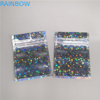 Fermuar Toz Folyo Ambalaj Torbaları Küçük Boy Üçlü Bitki ve Çay İçin Yan Mühür