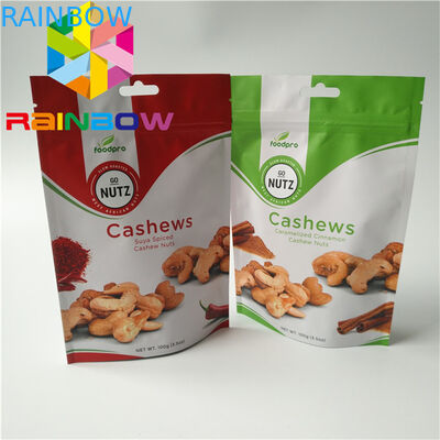 Foliya katmanlı özel atıştırmalık ambalajı 100g Mylar k Bisküvi / kuru meyve için