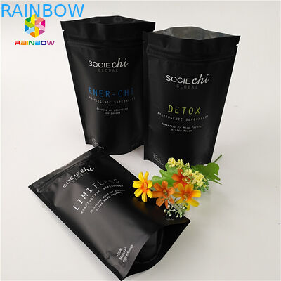 Laminasyonlu Mylar atıştırmalık torbası ambalajı, Sığır eti tozu fındığı için alüminyum folyo fermuar torbası