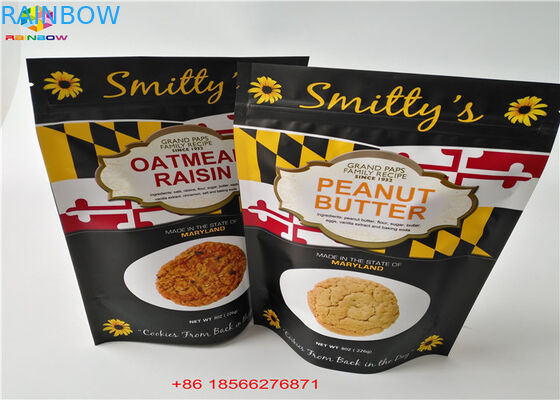 Kilitli Gözyaşı Çentikler Nem Geçirmez Stand Up Kılıfı Gün Paketi Snack Için Alüminyum Çanta