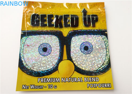 SGS Bitkisel Tütsü Ambalaj Hologram Folyo Vape Kartuşu Mini Mylar Kilitli Torbalar