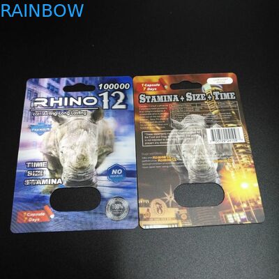 Hiçbir Baş Ağrısı Blister Paketi Ambalaj Cinsel Hap Kapsül Gergedan 69 Paket Kart Kutusu