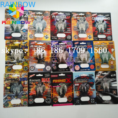 Hiçbir Baş Ağrısı Blister Paketi Ambalaj Cinsel Hap Kapsül Gergedan 69 Paket Kart Kutusu