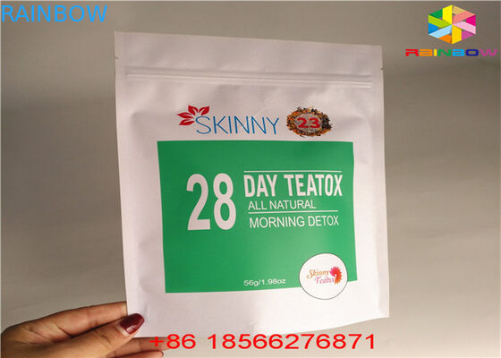 Matcha Çay Stand Up Fermuar Kılıfı Lamine Malzeme Alüminyum Folyo Geri Dönüşüm Kraft Kağıt