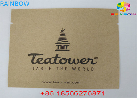 Kullanımlık Özelleştirilmiş Kağıt Torbalar Gıda Kılıfı Pencere ile Kilitli Koku Koruması Stand Up