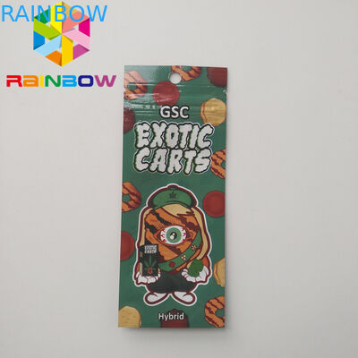 Holografik Vape Kartuş Plastik Torbalar Ambalaj Kilitli Cbd Yağ Egzotik Arabaları