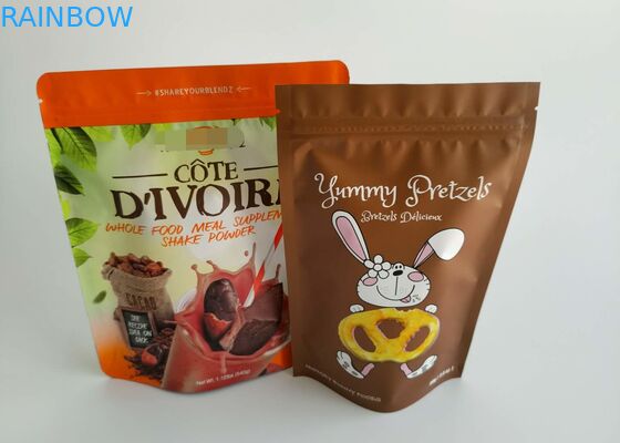 Alüminyum folyo laminatlı ayağa kalk k torbalar Kuru sığır eti atıştırmalığı ambalaj dayanıklı