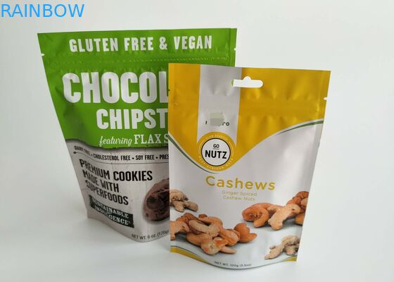 Özel Stand Up Kılıfı Lezzetli Kurabiye Ambalaj Yapıştırılabilir Plastik Torba Gravür Baskı